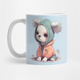 A cute dog wearing street fashion Mug